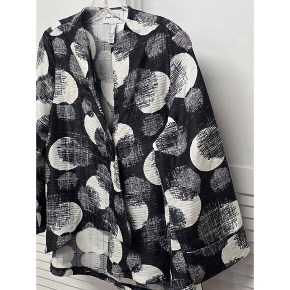 Joseph Ribkoff Size 8 Dot Jacket Black And White NWOT MSRP $ 289 Single Button - Picture 5 of 6
